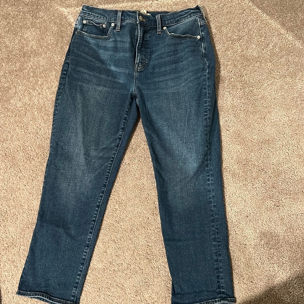 Madewell The Perfect Vintage Jean Size 29P High Waisted Rise Blue Stretch